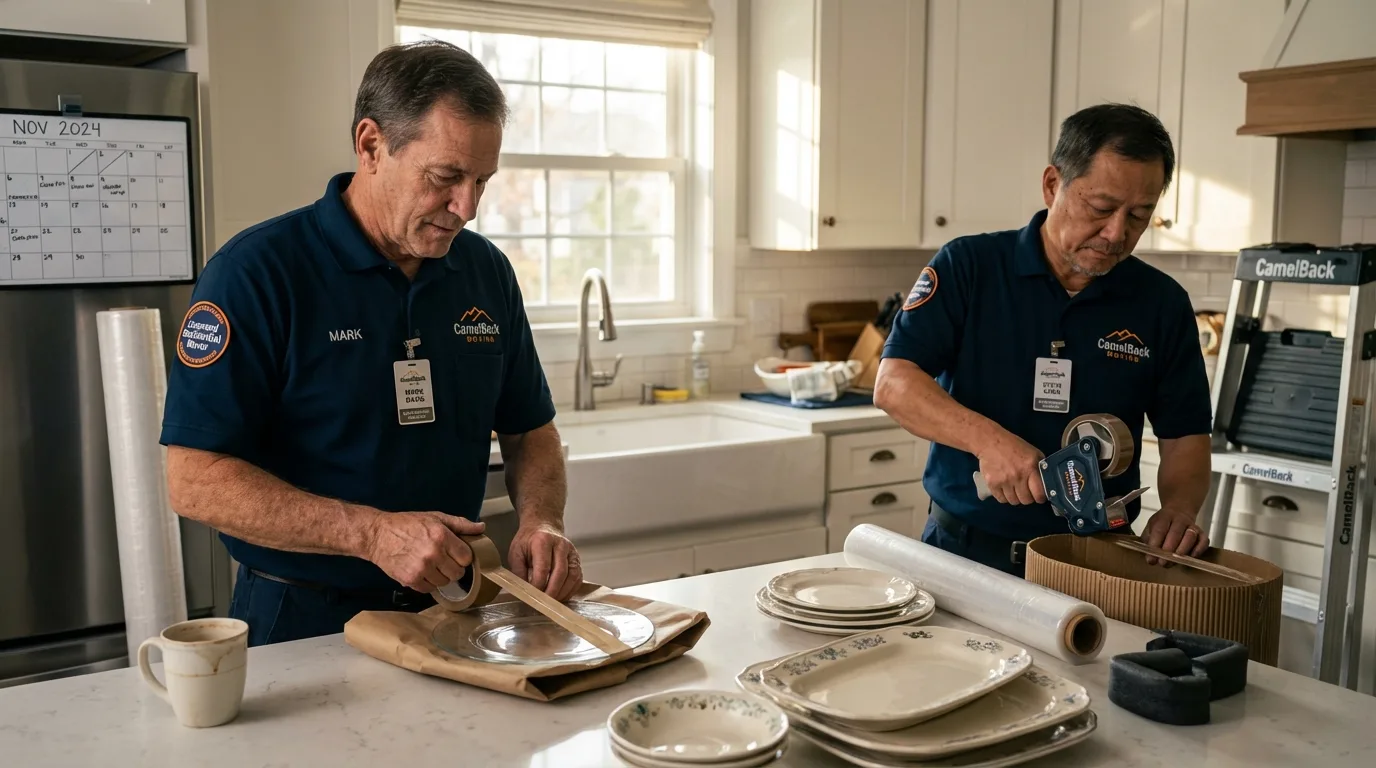 Professional crew packing kitchen dishware in Chilhowie, VA